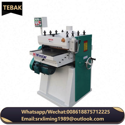 TEBAK XJ-25 High Speed Woodworking Machinery Double Sided  Electric Wood Thickness Planer Surface Jointer Thicknesser Machine