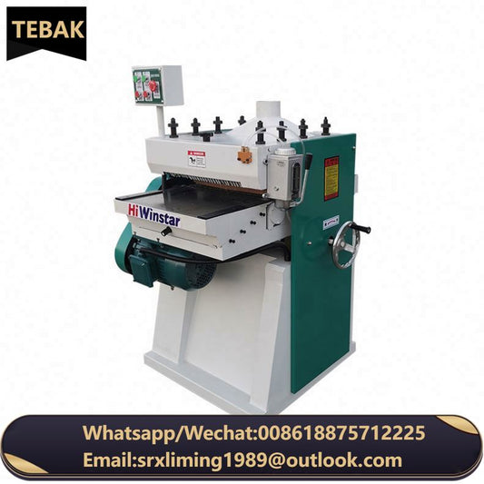 TEBAK XJ-25 High Speed Woodworking Machinery Double Sided  Electric Wood Thickness Planer Surface Jointer Thicknesser Machine