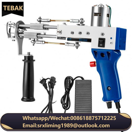 TEBAK 2 in 1 Cut Pile and Loop Pile Rug Tufting Gun Weaving Machine Carpet Hand Tissues Tufting Gun and Trimmer for Diy