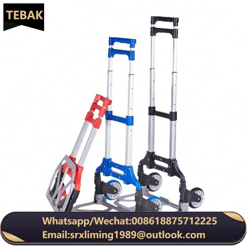 Factory Wholesale Folding Stair Climbing Cart Portable Hand Truck Utility Dolly W/ Bungee Cord