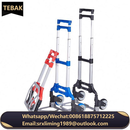 Factory Wholesale Folding Stair Climbing Cart Portable Hand Truck Utility Dolly W/ Bungee Cord