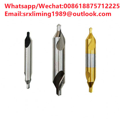 TEBAK Carbide Cobalt Double Head Titanium Plating Center Drill for Metal Center Drill Center Bit