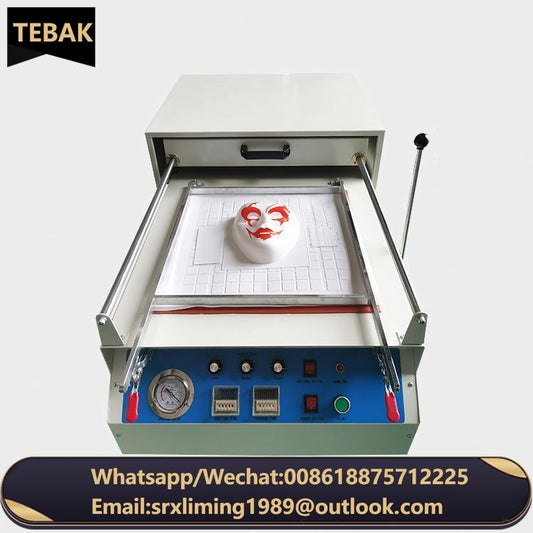 TEBAK Thermoplastic Sheet PVC PET Acrylic Vacuum Forming Machine Small Desktop Manual 3d Letters Thermoforming Machine for Signs