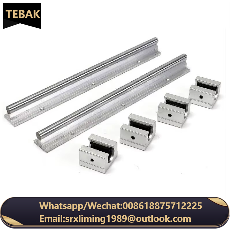 TEBAK  Rails+4 SBR16UU Sliders  Linear Guide Slider 100mm 200 500 1000mm Linear Guide Open Linear Bearing Guide Rail