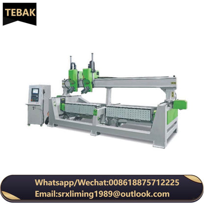 TEBAK CX-16 Heavy Duty Tonsing 5-axis CNC Router Machining Center for Bent Wood Chair Cutting and Drilling