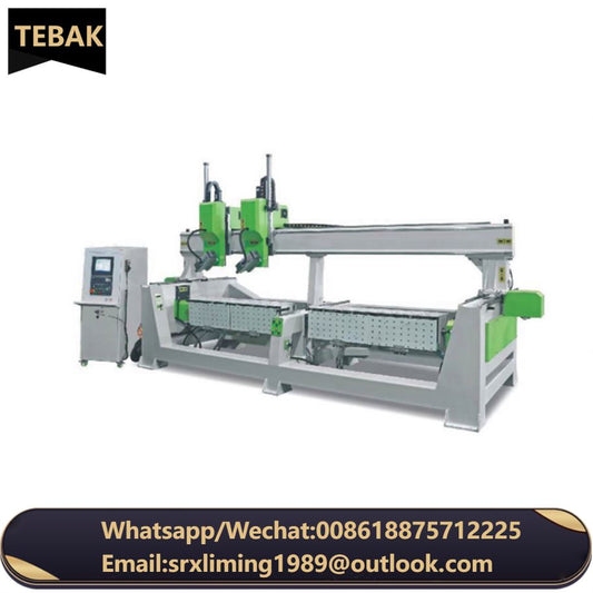 TEBAK CX-16 Heavy Duty Tonsing 5-axis CNC Router Machining Center for Bent Wood Chair Cutting and Drilling