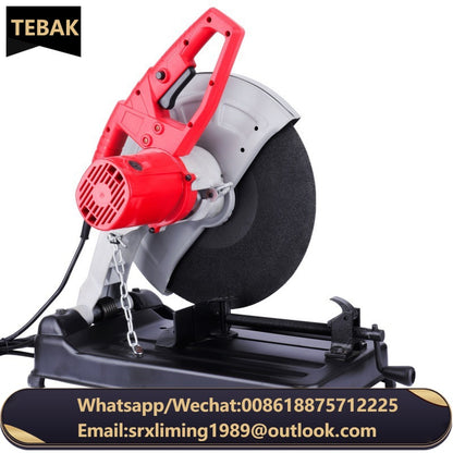 TEBAK Iron Industrial Metal Chop Off 355mm 14 Inch Chop Saw Electric Rod Cutters Metal Cutting Machine