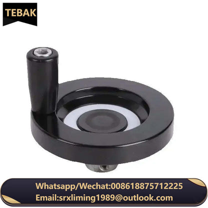 CNC 3D Printer Spoked Handwheel 63mm 80mm Black Aluminum Alloy Handwheel Back Corrugated Milling Machine Lathe