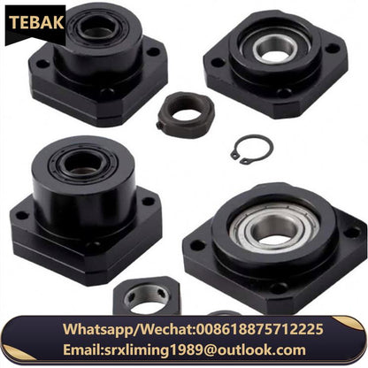 TEBAK D-03 SFU1605 SFU1604 Ballscrew Ball Screw End Support FK12 Fixed Side FF12 FK10 FK 10 FK15 FK15 FF20FK20 Floated Side