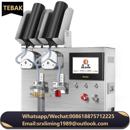 TEBAK Automatic Digital Control UV Gel Glue Nail Polish Glue Mascara Lipstick Double Head Quantitative Weighing Filling Machine