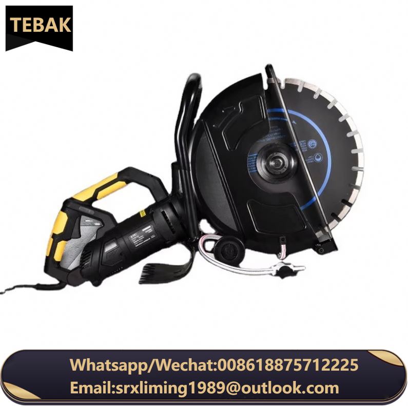 TEBAK Electric Round Blade Cutting Concrete Wall Saw Machine 3200W 400mm Handheld Electric Power Diamond Circular Saw